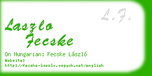 laszlo fecske business card