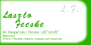 laszlo fecske business card